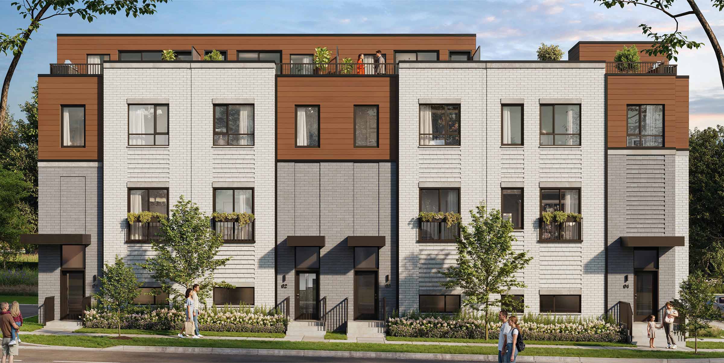 Townhome Illustration | Thornhill Walk - Carousel Towns at 9810 Bathurst by Liberty Development